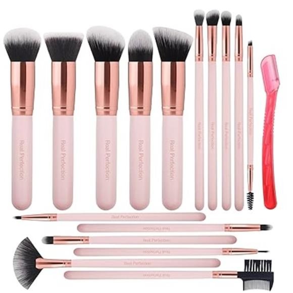 16pcs Makeup Brushes Set with 1 Eyebrow Razor Premium Synthetic Foundation Brush - Picture 7 of 7